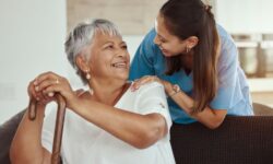 An in-home care professional provides the benefit of companionship to a senior.