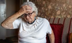 An elderly woman with anxiety experiences a mood swing.